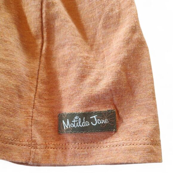 Matilda Jane Heart to Heart Homeroom Tiered Dress Fall Pockets Orange Womens S - Picture 4 of 6